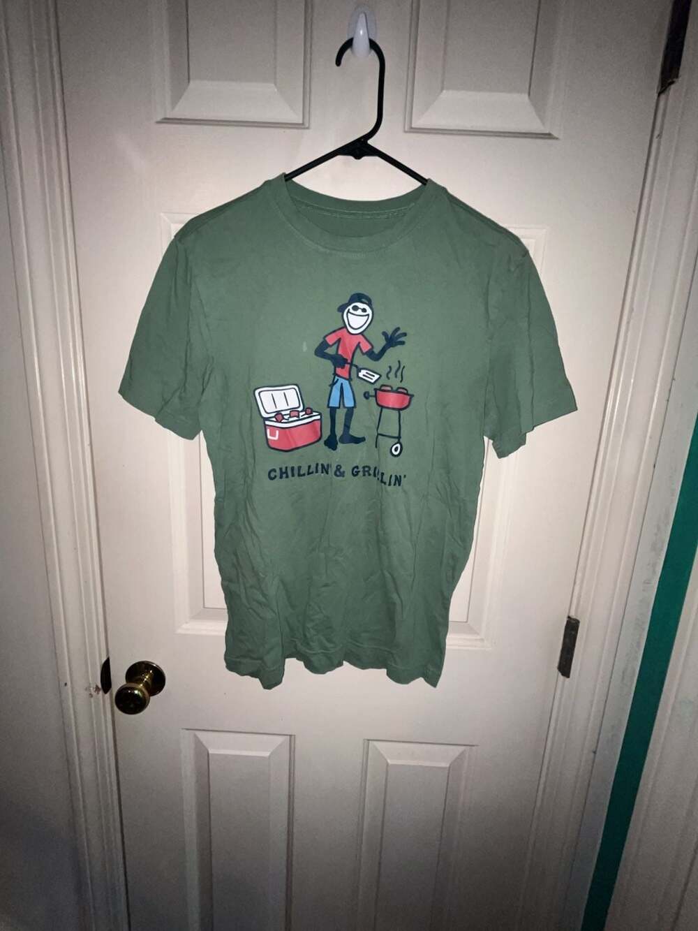 Life Is Good Chillin & Grillin Graphic T-Shirt Size S